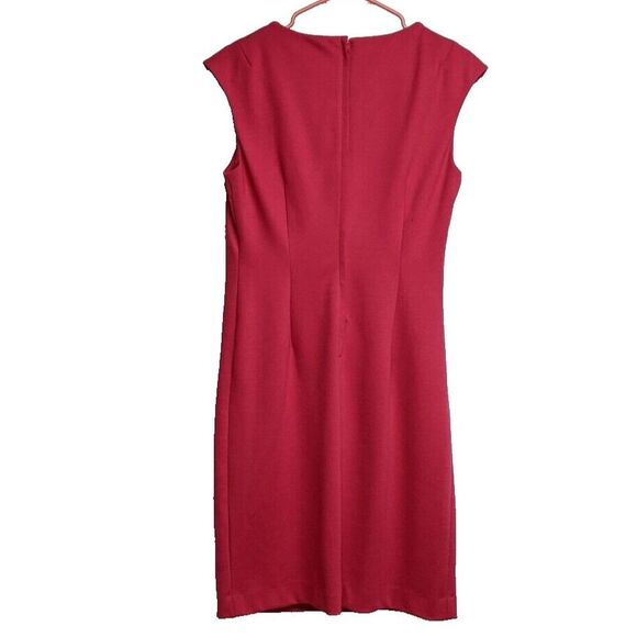 Premise Dresses Ponte Women 8 Off Shoulder Look Sheath Career Dress Pink **NEW** - Picture 2 of 6